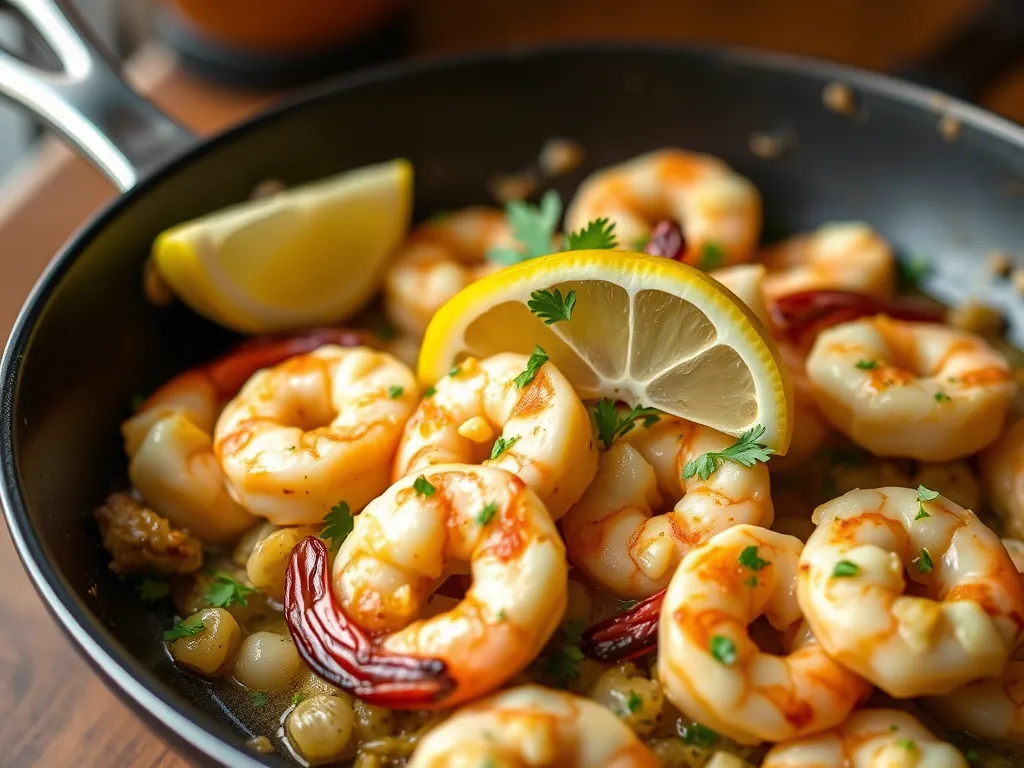 Quick Lemon Garlic Shrimp Skillet