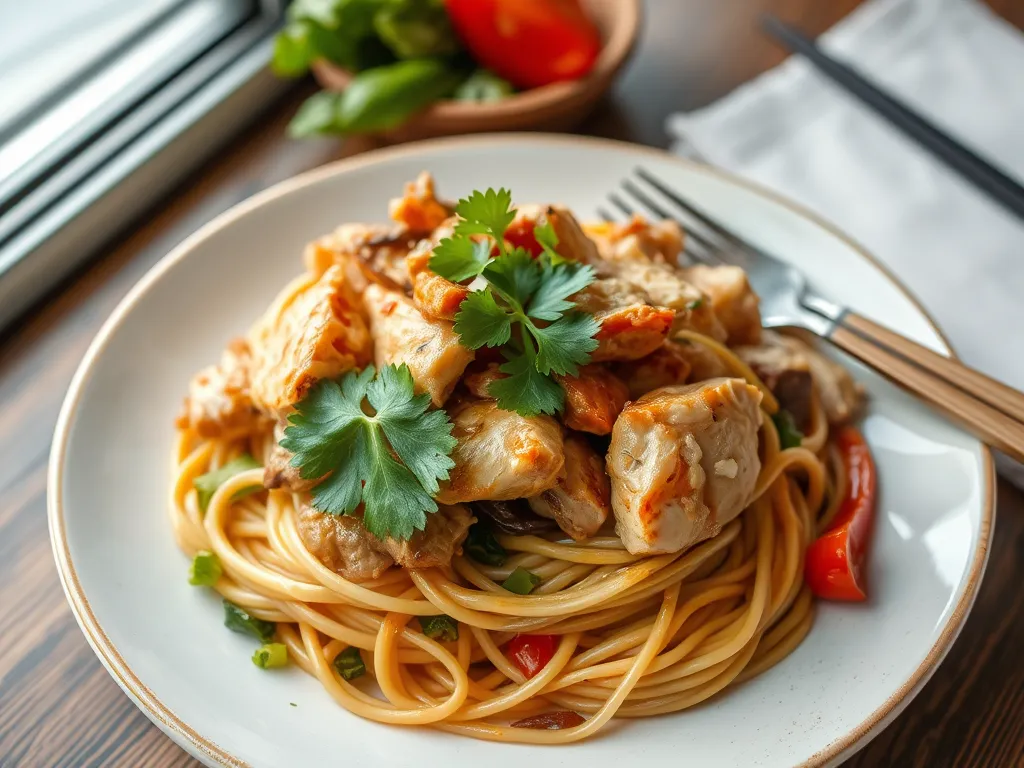 One-Pan Chicken Drunken Noodles