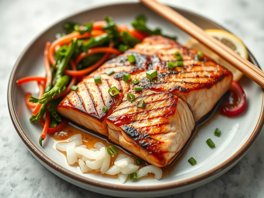 Quick Soy-Glazed Salmon with Rice