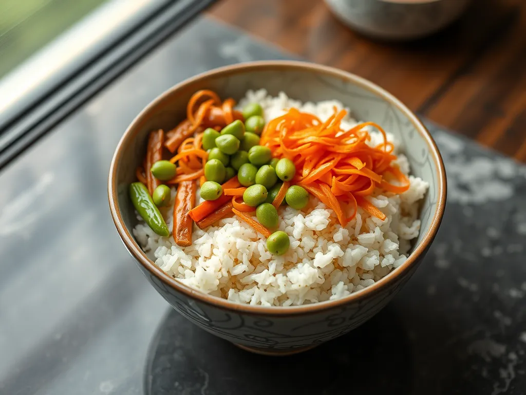 Spicy Edamame Rice Bowl