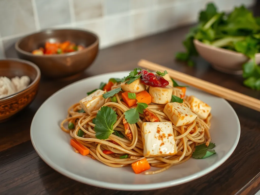 Quick Tofu Pad Thai