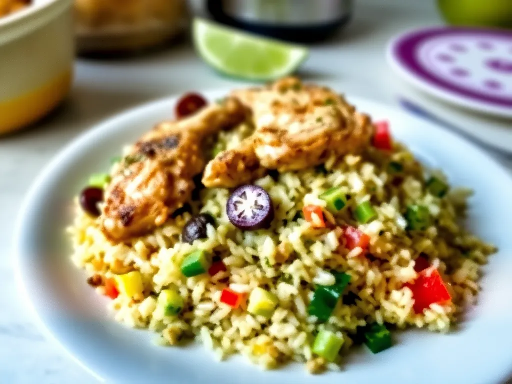 Saffron Chicken and Rice Pilaf