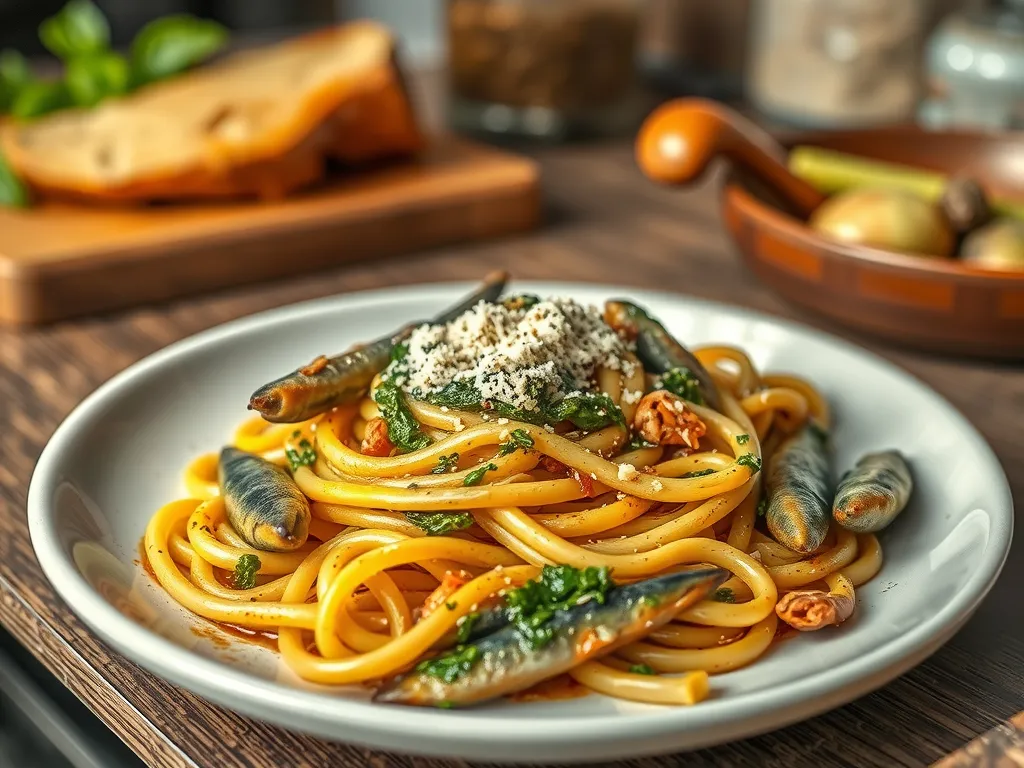 Sardine Pesto Pasta