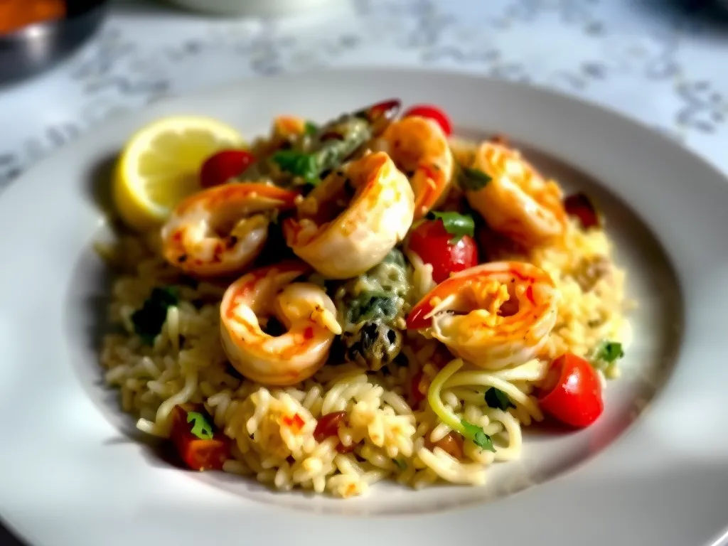 Seafood Garlic Butter Rice Cakes