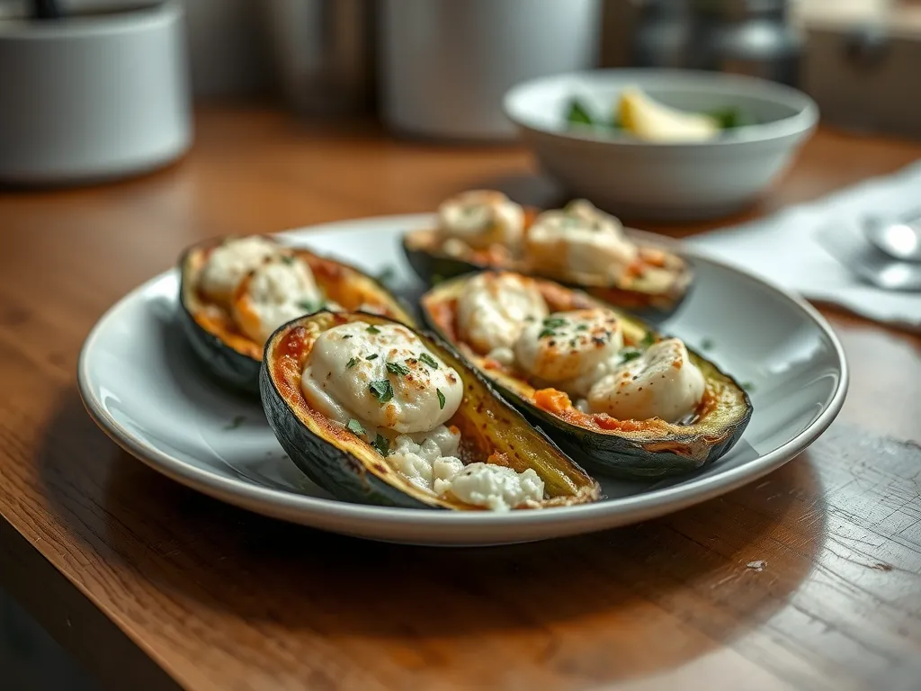 Seafood Stuffed Vegetable Boats