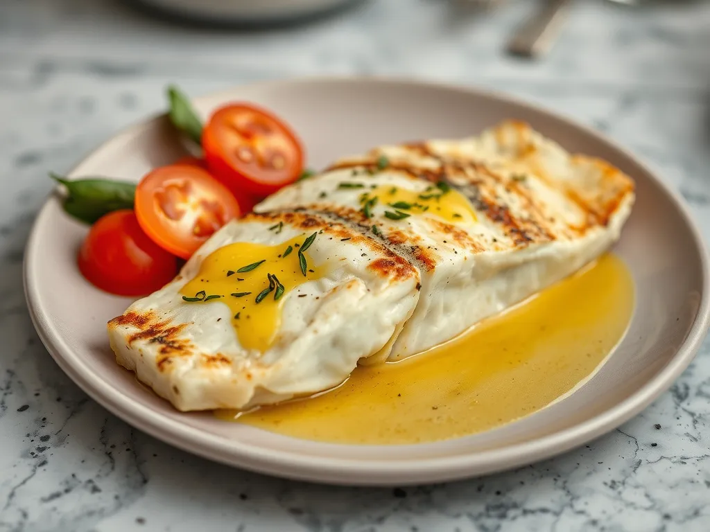 Seared Sea Bass with Saffron Butter