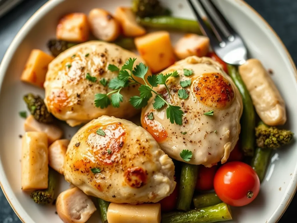 Sheet Pan Ranch Chicken and Veggies