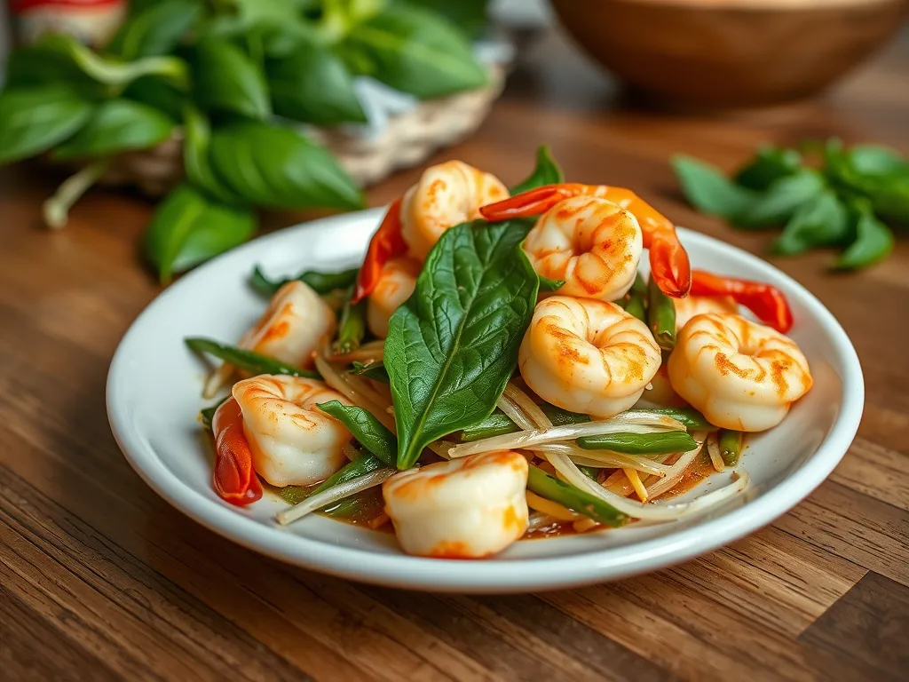Quick Shrimp Pad Krapow