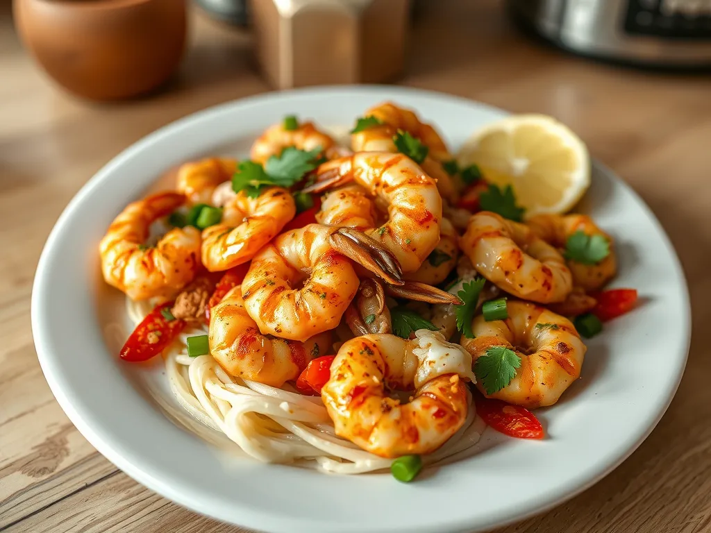Shrimp Skillet with Tahini