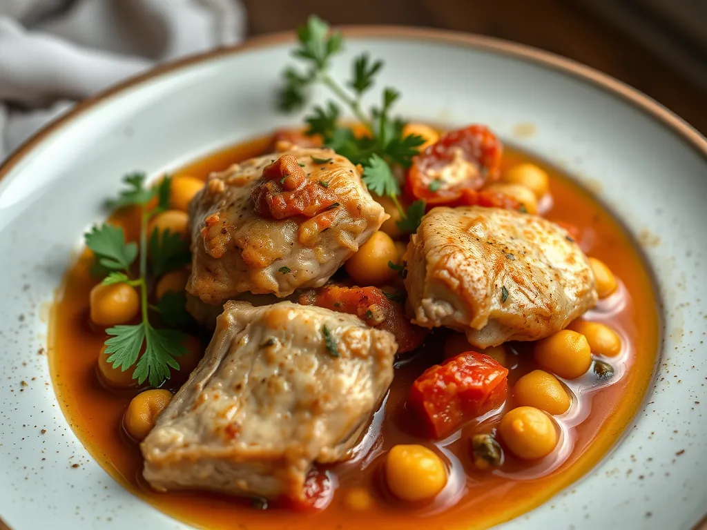 Spanish Chicken and Chickpea Stew