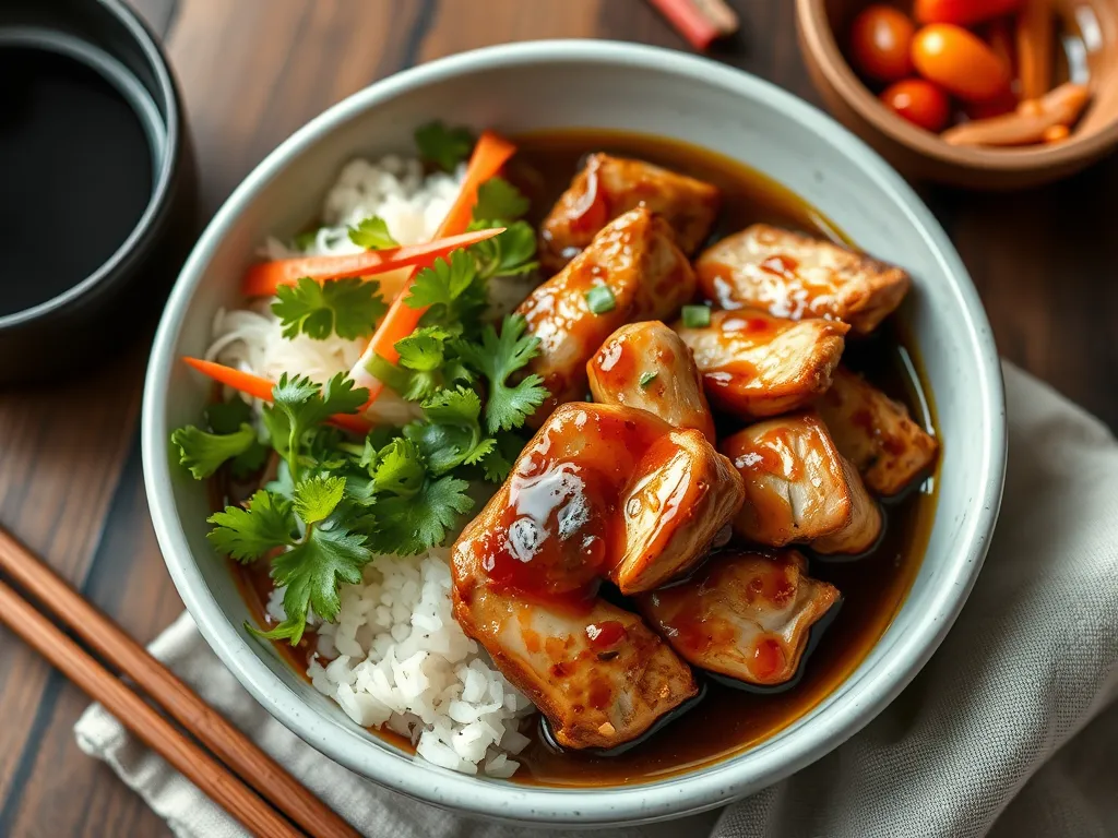 Teriyaki Chicken Bowl with Broccoli and Rice