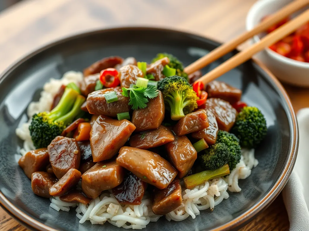 Tired-Night Beef and Broccoli Skillet