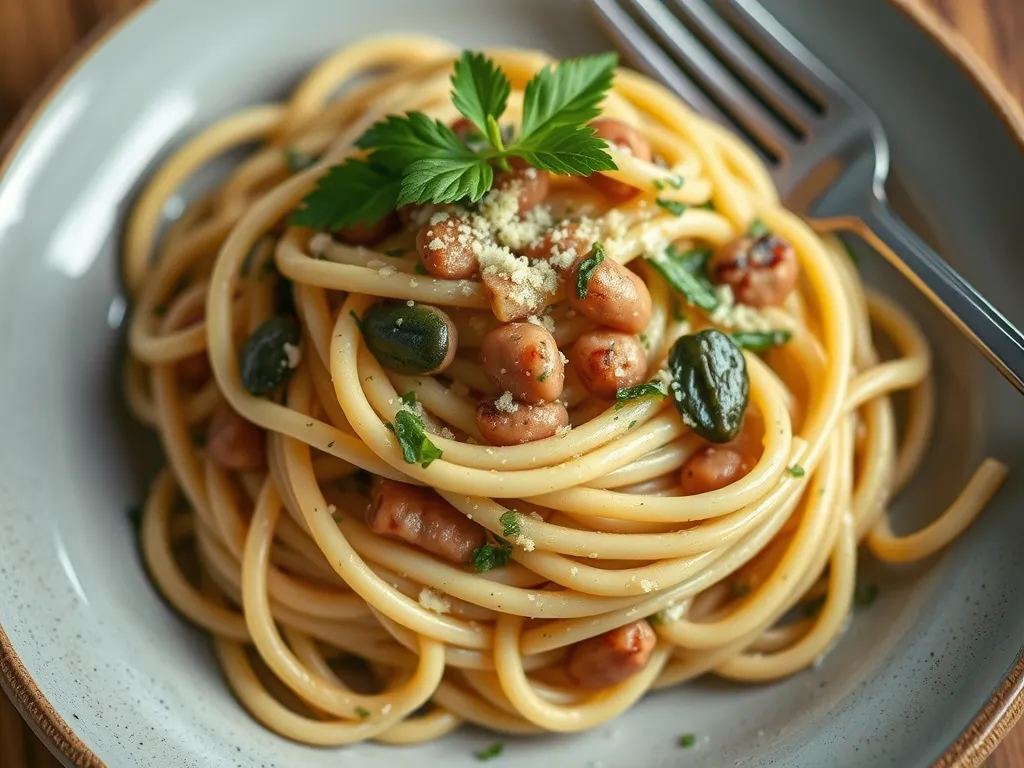 Garlic Butter White Bean Pasta