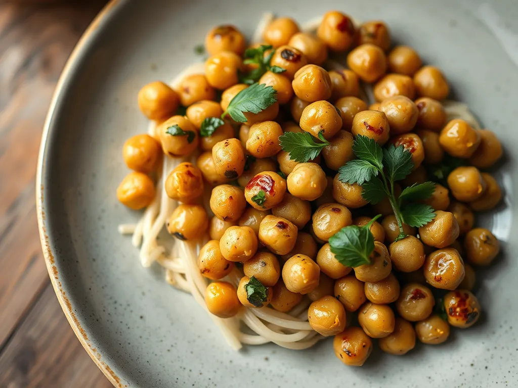 Lemon Garlic Chickpea Skillet