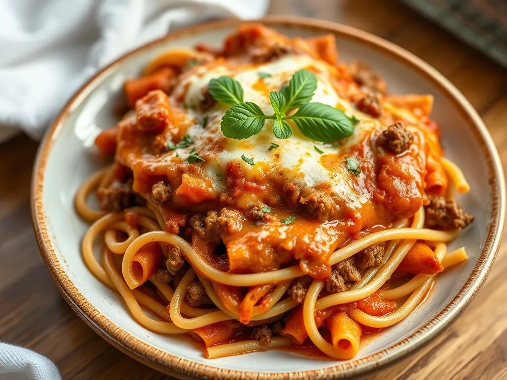 Under-20-Minute Baked Ziti with Beef